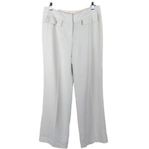 Tailor B. Moss Vintage Cream Flat Front Mid Rise Straight Leg Casual Dress Pant